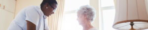 arranging home health care in Westchester, nurse and elderly patient